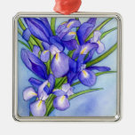 Iris Bouquet Flower Art Painting Ornament Pendant ornaments