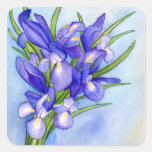 Iris Bouquet Flower Painting Sticker stickers
