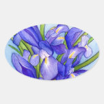 Iris Bouquet Flower Painting Sticker stickers