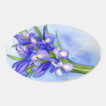 Iris Bouquet Flower Painting Sticker stickers