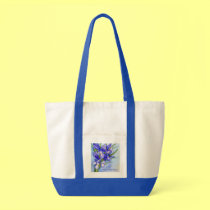 Iris Bouquet Flower Painting Tote Bag bags
