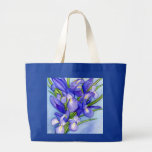 Iris Bouquet Flower Painting Tote Bag bags