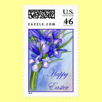 Iris Bouquet "Happy Easter" Stamp stamps