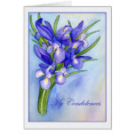 Iris Bouquet "My Condolences" Greeting Card cards