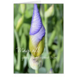 Iris Bud- Wishes Greeting Card