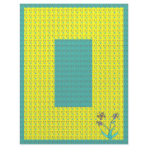 Iris & Butterfly Green/Yellow Scrapbooking Paper letterhead