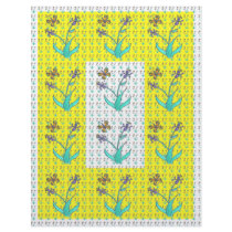 Iris & Butterfly White/Yellow Scrapbooking Paper letterhead
