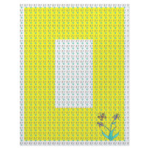 Iris & Butterfly Yellow Scrapbooking Paper letterhead