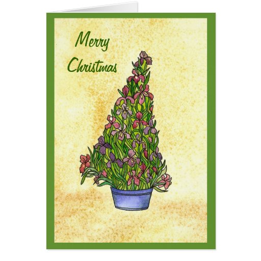 Iris Christmas Tree Card