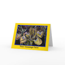 iris digital art greetings card card