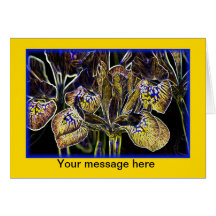 iris digital art greetings card