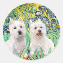 Iris - dos Westies Etiqueta