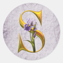 Iris Fantasy Wedding Round Stickers