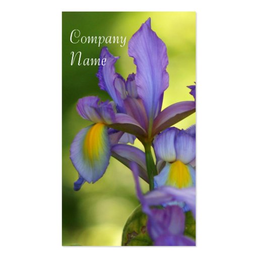 Iris Flower Business Cards (front side)