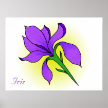 Iris Flower -print