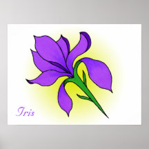 Iris Flower -print