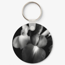 Iris Flowers in b/w keychains