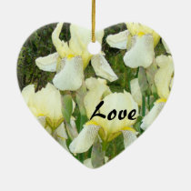 Iris Flowers Love Ornament ornaments