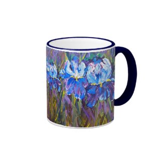 "Iris Garden Flowers" Floral Mug