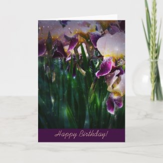 Iris Happy Birthday Greeting Card card