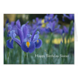 Iris Happy Birthday Sister greeting card