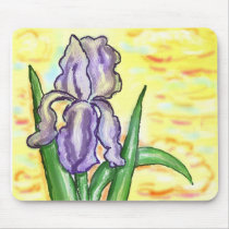 Iris in Pastels mousepads by Vuturistic Iris in Pastels mousepads