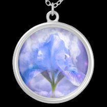 Iris In The Moonlite Wearable Art Necklace necklaces