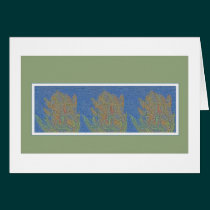 Iris, multi-colored trio cards