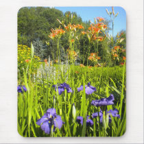 Iris N Daylilies garden Mousepad mousepads