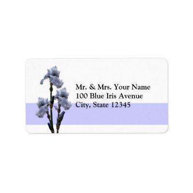 Iris of Blue Custom Address Label