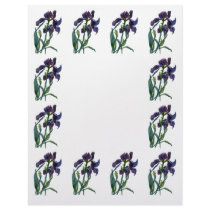 Iris Patterned Scrapbooking Paper letterhead