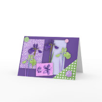 Iris Scrapbook Birthday Card (Large Print)