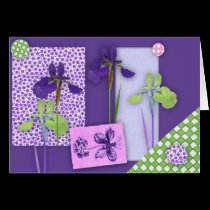 Iris Scrapbook Birthday Card (Large Print) cards