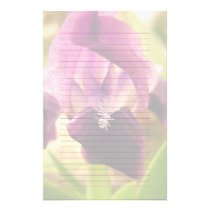 Iris Splendor Lined or Unlined Flower Stationery stationery