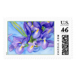 Iris Vase Blank Stamp stamps