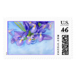 Iris Vase Blank Stamp stamps