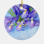 Iris Vase Flower Art Painting Ornament Pendant ornaments