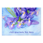 Iris Vase Flower Painting Invitation invitations