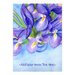 Iris Vase Flower Painting Invitation invitations