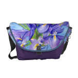 Iris Vase Flower Painting Messenger Bag messenger bags