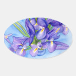 Iris Vase Flower Painting Sticker stickers