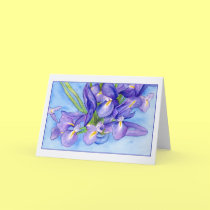 Iris Vase Greeting Card cards