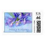 Iris Vase "Happy Birthday" Stamp stamps