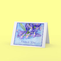 Iris Vase "Thank You" Greeting Card