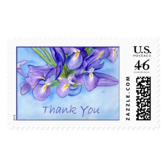 Iris Vase "Thank You" Stamp postage stamps
