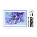 Iris Vase Watercolor stamps
