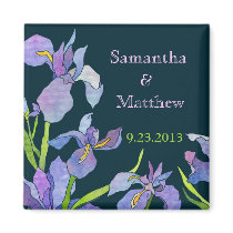Iris Wedding Save the Date magnets