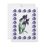 Iris with blue border Invitation