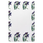 Iris with blue border Stationery
