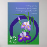 Iris with Enso circle and Zen wisdom posters